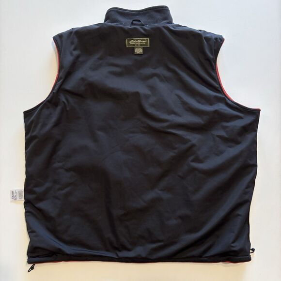 Eddie Bauer Fleece Vest Windcutter Mens Size XXL Brick Red Full Zip Outdoor Gear - Picture 12 of 14